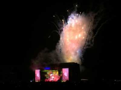 Firefly stage with fireworks